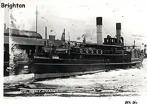 leaving Circular Quay in her final years in ferry service, 1912