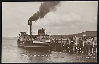Binngarra at Manly Wharf, early 20th century