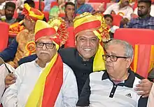 Doddarangegowda, Syed Sallauddin Pasha, H. R. Bhargava (Left to right in front) in 2019