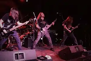 Symphony of Heaven (left to right: Timoratus, Pathos, Eero) at the Emerson Theater