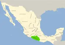 Symphyotrichum hintonii distribution map: Mexico — Guerrero.