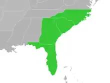 Symphyotrichum walteri native distribution: US — Florida, Georgia, North Carolina, and South Carolina.