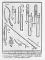 1620 A.D. Cornetts, by number: 5 tenor cornett, 6 choral zink, 7 cornettino, 8 "Gerader" zink, 9 mute cornett.