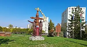 Székely monument and gates in Vértó Park, Szeged