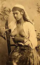 Portrait of a Gipsy Maiden(1870)by Carol Szathmari