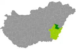Szeghalom District within Hungary and Békés County.