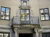 Balcony with view over the inner yard.