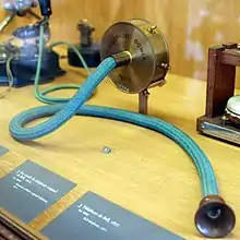 Image 33A French Gower telephone of 1912 at the Musée des Arts et Métiers in Paris (from History of the telephone)