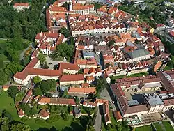 Aerial view of the historical centre