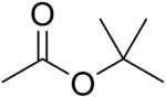 Skeletal formula of tert-butyl acetate