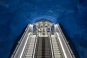 Escalators from Stockholm City Commuter Train Station