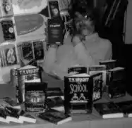 Wright at a book signing in Rochester, NY, 1992