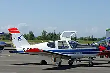 Single-engine plane on the tarmac