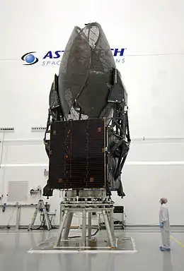 TDRS-K prior to launch at Kennedy Space Center.