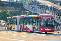 CRRC TEG6180BEV02 articulated bus on route B1