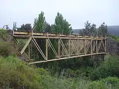 Disused railway bridge, Rehue river, Angol, Chile