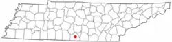 Location of Elora, Tennessee