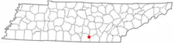Location of Sewanee, Tennessee