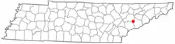 Location of Seymour, Tennessee