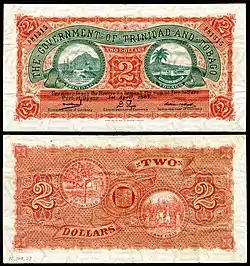 First government issue two-dollar note (1905).