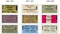 A selection of tickets from the Talyllyn Railway