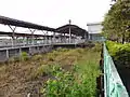 Trackbed at the former Takachiho Railway platform in May 2013