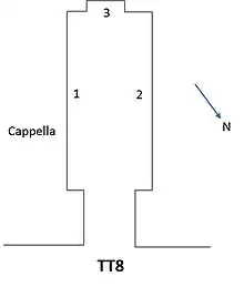 Floorplan of the rectangular chapel