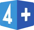 The TV4 Plus logo used from 2003 to 2007.