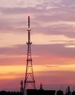 TV tower in Bhootnath Road, as seen from Priyadarshi Nagar