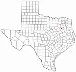 Location of Athens, Texas