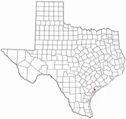 Location of Austwell, Texas