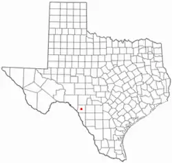 Location of Brackettville, Texas