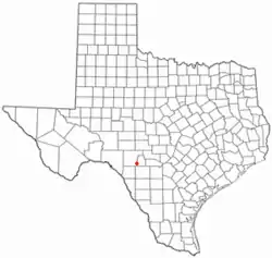 Location of Camp Wood, Texas