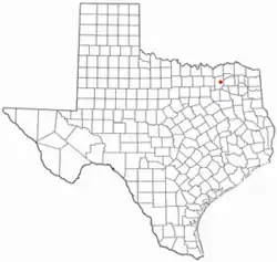 Location of Campbell, Texas