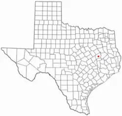 Location of Centerville, Texas