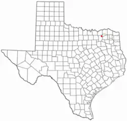 Location of Commerce, Texas