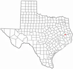Location of Corrigan, Texas
