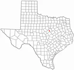 Location of Cranfills Gap, Texas