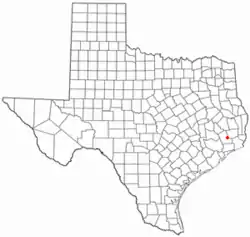 Location of Daisetta, Texas