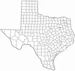 Location of Eustace, Texas