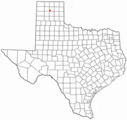 Location of Fritch, Texas
