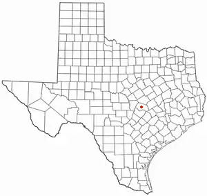 Location of Georgetown, Texas