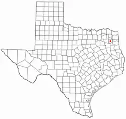 Location of Gilmer in Texas