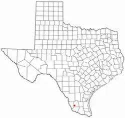 Location of Guerra, Texas