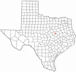 Location of Hallsburg, Texas