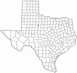 Location of Hamlin, Texas