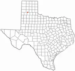 Location of Happy, Texas