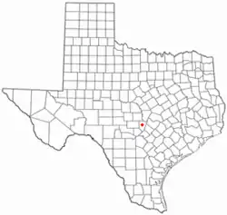 Location of Johnson City, Texas