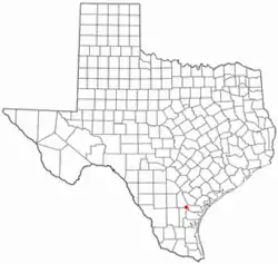 Location of Pernitas Point, Texas