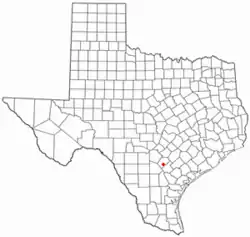 Location of Poth, Texas